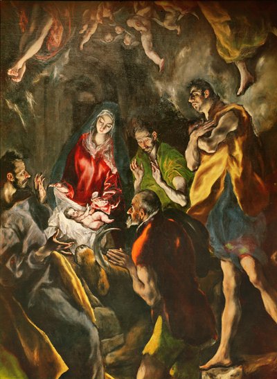 La adoración de los pastores (detalle) de El Greco