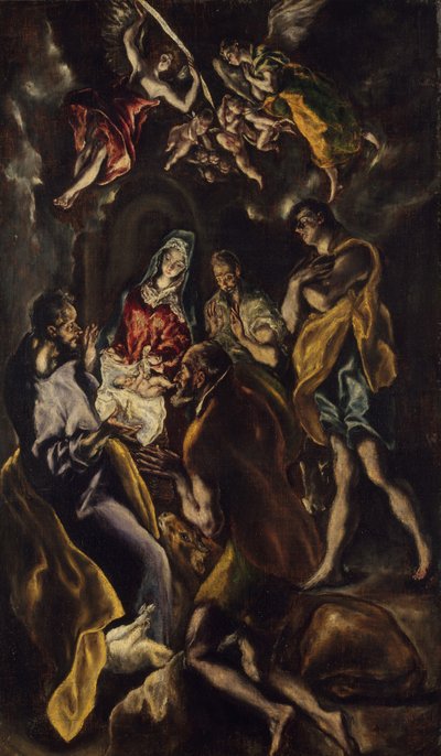 La Adoración de los Pastores, c.1612-14 de El Greco