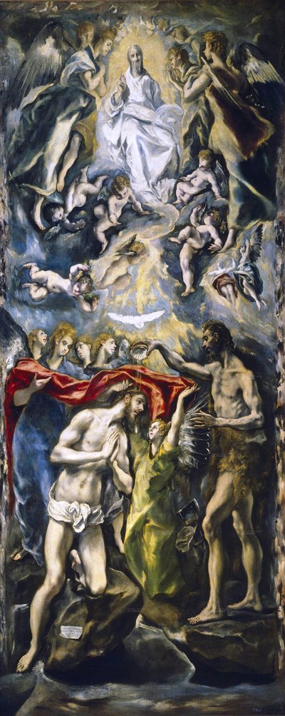 El Bautismo de Cristo, c.1597 de El Greco