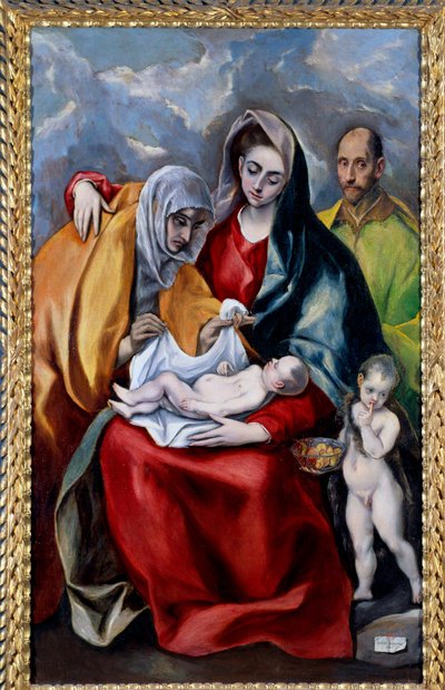 La Sagrada Familia con Santa Ana, San José y San Juan Bautista Niño de El Greco