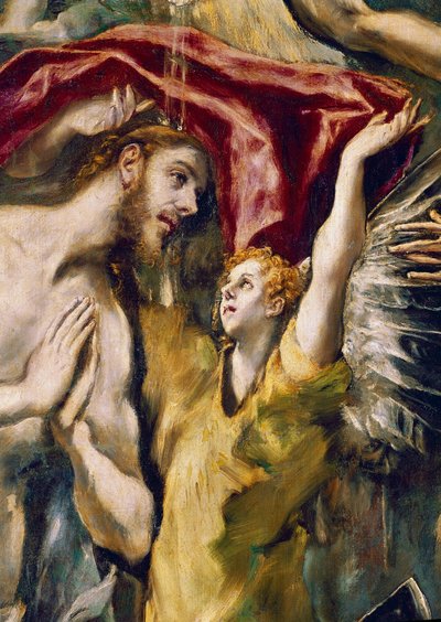 El bautismo de Cristo (detalle) de El Greco