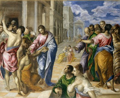 Cristo sanando a los ciegos de El Greco