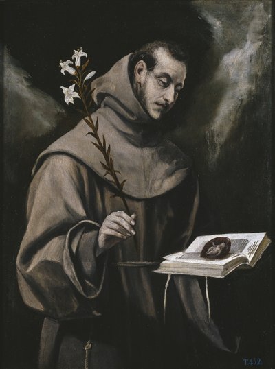 San Antonio de Padua, c. 1580 de El Greco