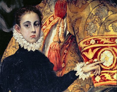 El Entierro del Conde de Orgaz (detalle de un niño, se cree que es el hijo del pintor, Jorge Manuel) de El Greco