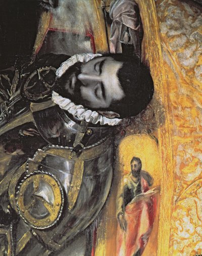 El Entierro del Conde de Orgaz, de una leyenda de 1323 (detalle) de El Greco