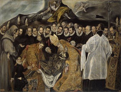 El Entierro del Conde de Orgaz (parte inferior), ca 1625 de El Greco