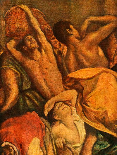 La Expulsión de los Cambistas del Templo, c1600, 1938 de El Greco