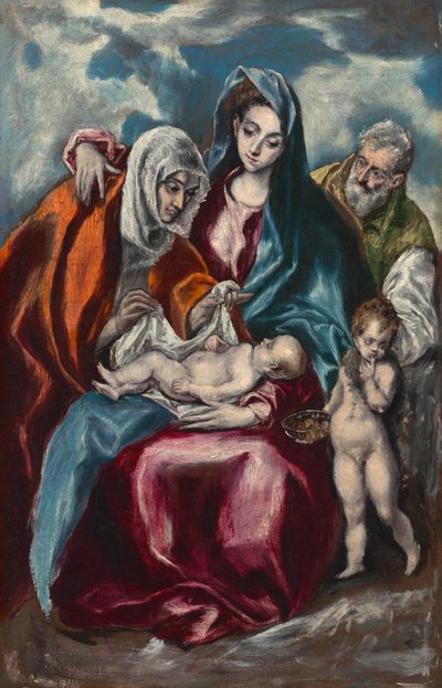 La Sagrada Familia con santa Ana y san Juan Bautista niño de El Greco