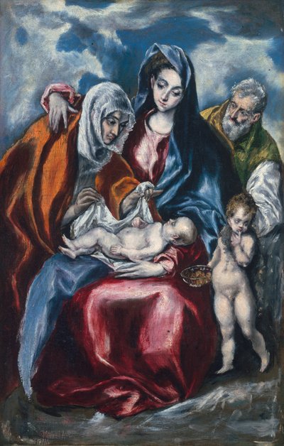 La Sagrada Familia con Santa Ana y el Niño Juan Bautista, c. 1595-1600 de El Greco