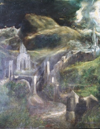 La Inmaculada Concepción (detalle de Toledo) de El Greco
