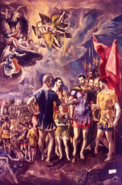 El martirio de San Mauricio, 286 c1580-1581 de El Greco