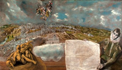 Español:  Toledo View and Plan of Toledo View and Plan of Toledo de El Greco