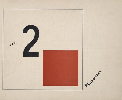 Sobre dos cuadrados, 1922 de Eliezer Markowich Lissitzky