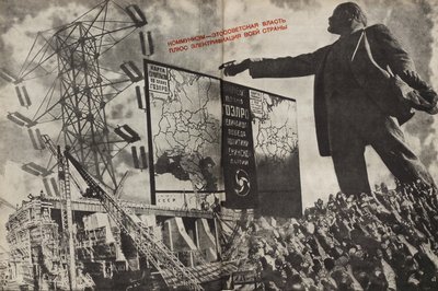 El comunismo es el gobierno soviético más la electrificación de todo el país, 1933 de Eliezer Markowich Lissitzky