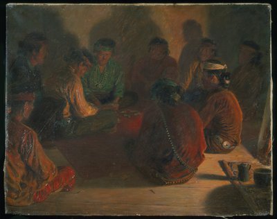 Jugadores de cartas navajos de Elbridge Ayer Burbank
