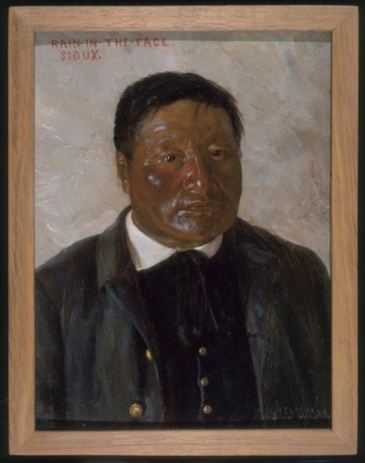 Lluvia en la cara (óleo sobre lienzo) de Elbridge Ayer Burbank