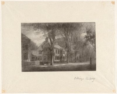 Sin título [Casa en una calle arbolada] de Elbridge Kingsley
