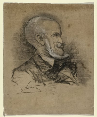 Retrato caricaturesco del pintor Johannes Bosboom (1817-1891) de Elchanon Verveer