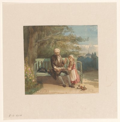 Hombre leyendo a un niño pequeño de Elchanon Verveer