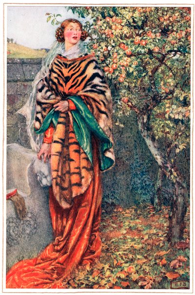 En la que el Rey la había mirado sin comprender y pasado, ilustración de "Idilios del Rey" de Alfred Tennyson (1809-92), publicado por Hodder & Stoughton de Eleanor Fortescue Brickdale