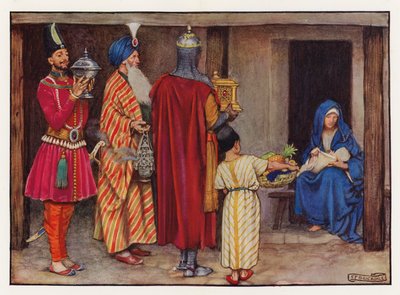 Villancicos: Los Reyes de Oriente (litografía en color) de Eleanor Fortescue Brickdale