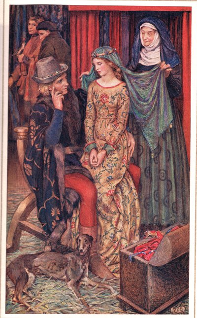 Enid, ilustración de "Idilios del Rey" de Alfred Tennyson (1809-92), publicado por Hodder & Stoughton de Eleanor Fortescue Brickdale
