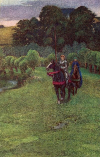 Enid, iban tan despacio y parecían tan pálidos (litografía en color) de Eleanor Fortescue Brickdale