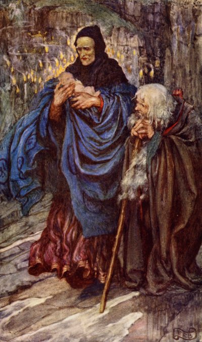 Guinevere (litografía en color) de Eleanor Fortescue Brickdale