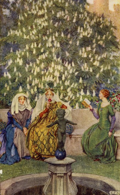 Guinevere (litografía en color) de Eleanor Fortescue Brickdale