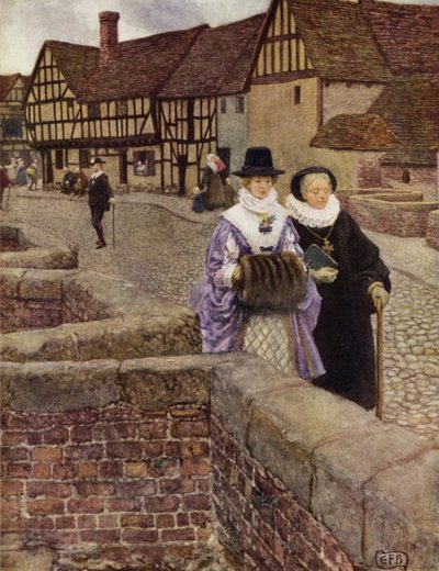 Sólo la vi pasar, y sin embargo la amo hasta la muerte. (litografía en color) de Eleanor Fortescue Brickdale