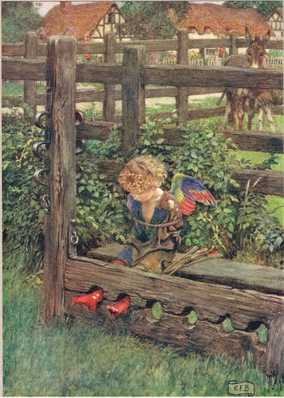 Ilustración de "The Book of Old English Songs and Ballads", publicado por Stodder y Houghton, hacia 1910 (litografía en color) de Eleanor Fortescue Brickdale