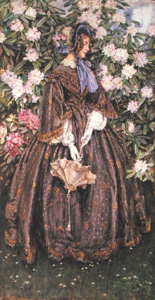 Dama con sombrilla (acuarela sobre papel) de Eleanor Fortescue Brickdale
