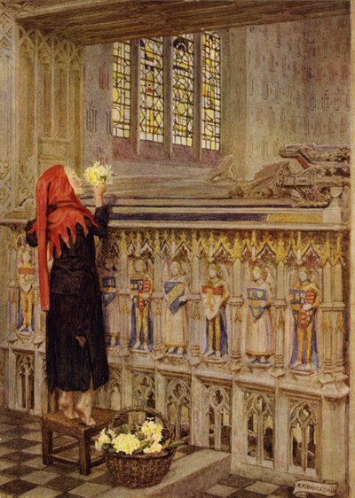 Sólo las acciones de los justos, huelen dulce, y florecen en su polvo (litografía en color) de Eleanor Fortescue Brickdale