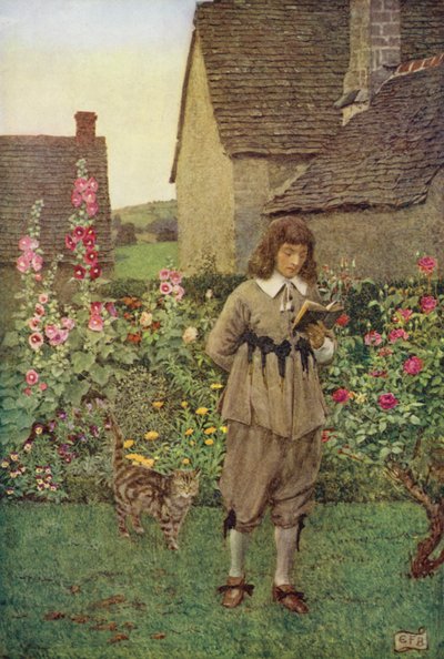 El orgullo y la ambición aquí sólo aparecen en metáforas lejanas; aquí nada más que los vientos pueden herir (litografía en color) de Eleanor Fortescue Brickdale