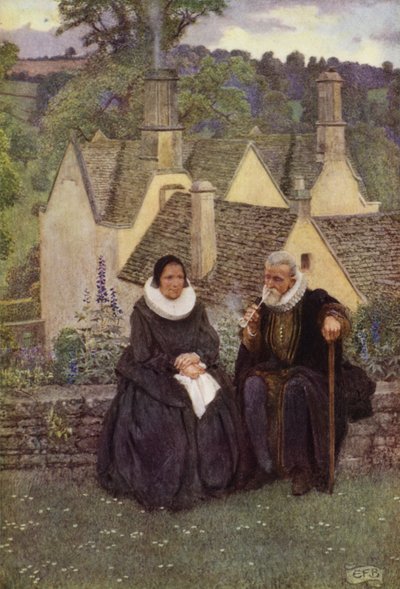 ¡Así, tranquilos estamos cuando las pasiones ya no existen! (litografía en color) de Eleanor Fortescue Brickdale