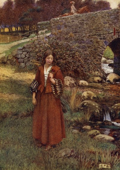 La hija del alguacil de Islington (litografía en color) de Eleanor Fortescue Brickdale