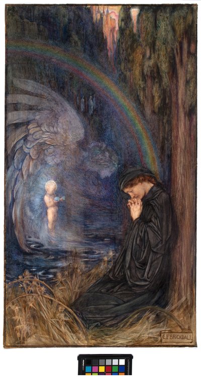 El niño póstumo, c. 1904 (acuarela y gouache sobre papel) de Eleanor Fortescue Brickdale