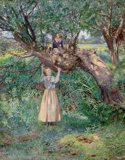 Los vagabundos (acuarela) de Eleanor Fortescue-Brickdale