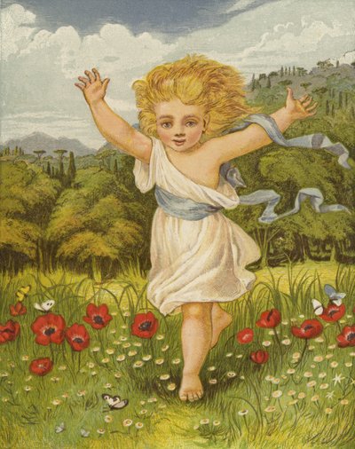La alondra despertó visiones de esperanzas infinitas (litografía en color) de Eleanor Fortescue Brickdale