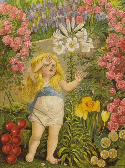 El lirio, la flor del cielo (litografía en color) de Eleanor Fortescue Brickdale