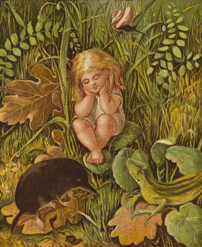 Las dos malas lenguas (litografía en color) de Eleanor Fortescue Brickdale