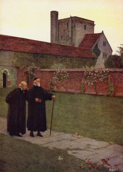 Desatado al mundo por el cuidado De la fama pública o el aliento privado (litografía en color) de Eleanor Fortescue Brickdale