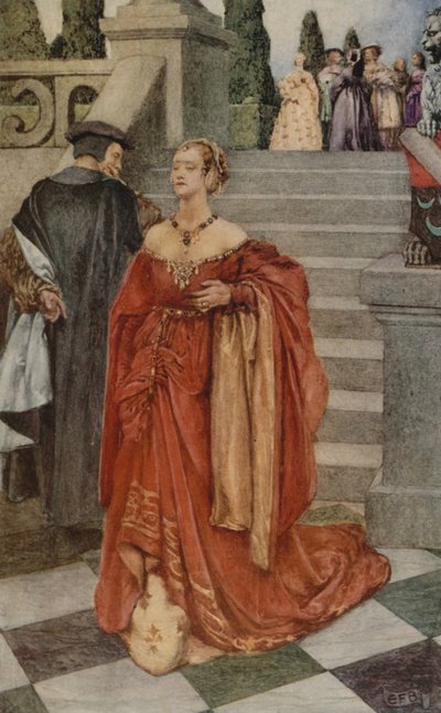 "Cuando el corazón sufre un golpe" (litografía en color) de Eleanor Fortescue Brickdale