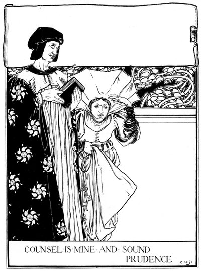 El consejo es mío y la prudencia sensata de Eleanor Fortescue Brickdale