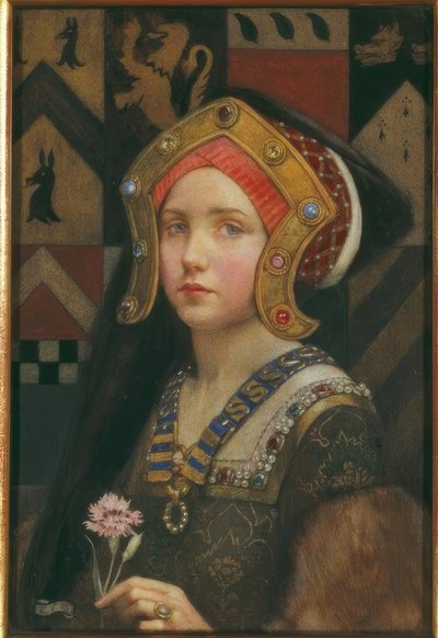 Cabeza de una niña Tudor de Eleanor Fortescue Brickdale