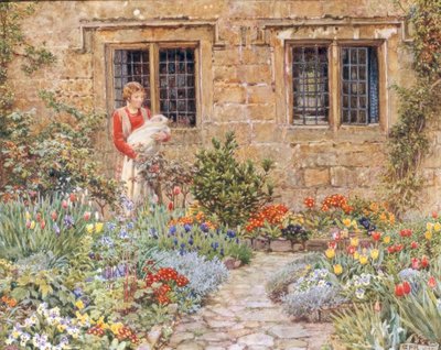 Madre e Hijo en un Jardín de Flores de Eleanor Fortescue Brickdale