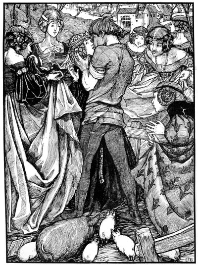 La Princesa y el Porquerizo, 1898 de Eleanor Fortescue Brickdale