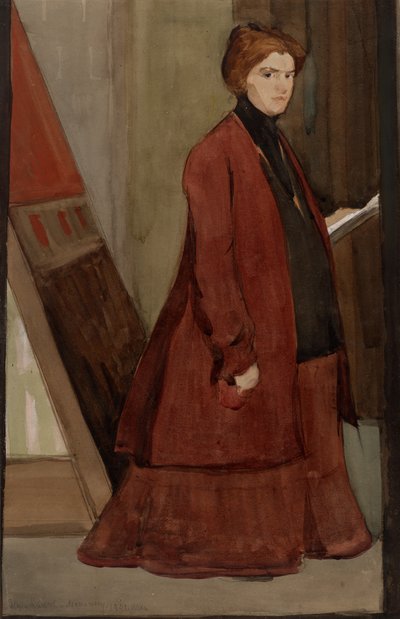 Autorretrato durante el embarazo de Elena Luksch Makowsky