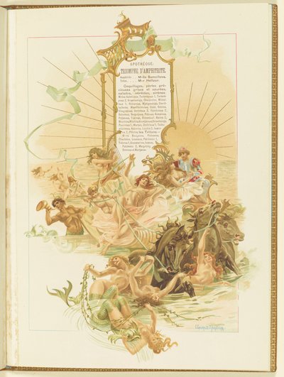 Programa para el ballet La Perle de Marius Petipa y Riccardo Drigo, 1896 de Elena Petrovna Samokish Sudkovskaya