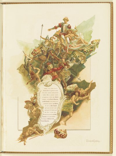 Programa para el ballet La Perla de Marius Petipa y Riccardo Drigo, 1896 de Elena Petrovna Samokish Sudkovskaya